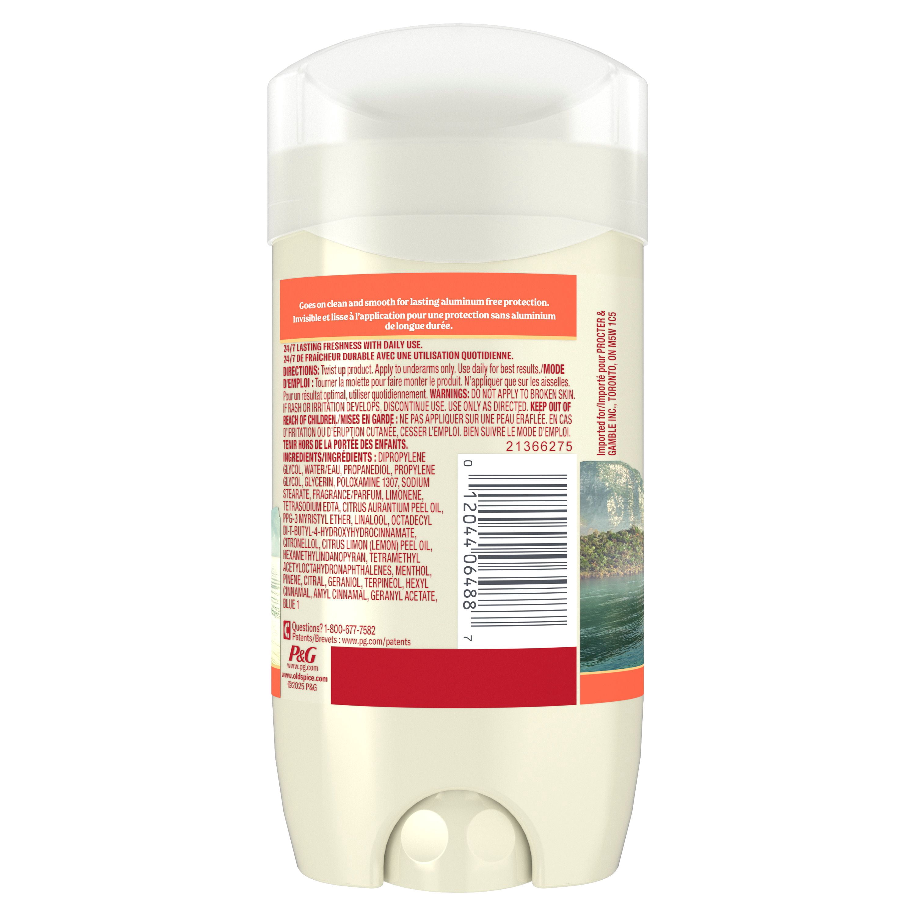 Old Spice Deodorant for Men, Lost Cove, Scent of Mango & Tropical Breeze, 24/7 Lasting Freshness, Aluminum Free, 85g