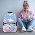 thumbnail image 2 of Yuyamidu Whale Axolotl Backpack for Kids 5-7 Girls Cute Backpacks for School Bag 3Rd Grade Bookbags Primary School Bookbag Middle School Shoulder Bag, 2 of 7