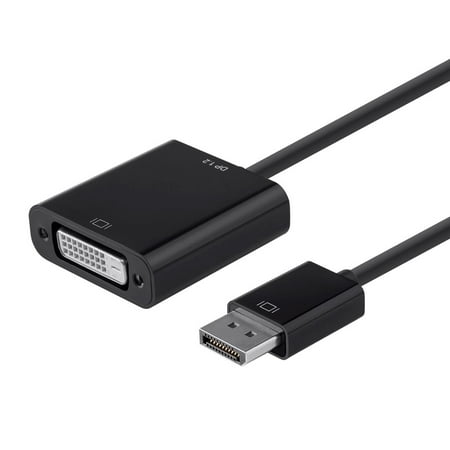 UPC: 0889028008027 | Monoprice DisplayPort 1.2a to DVI Active Adapter – Black  Compatible With The AMD Eyefinity And Nvidia Surround Multidisplay Modes