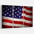thumbnail image 1 of Design Art Large American Flag Watercolor Canvas Print, 1 of 3