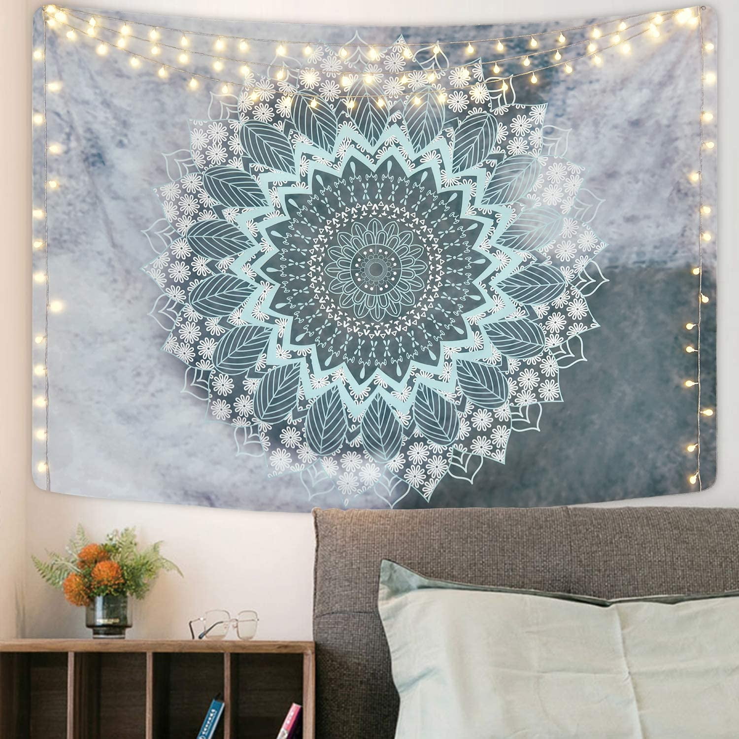 Sevenstars Mandala Tapestry Bohemian Wall Tapestry Hippie Tapestry Teal Indian Tapestry for Bedroom Teen Girl 59.1 x 51.2 in Nepal at NPR 4962 Rating 5