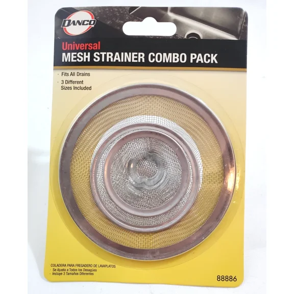 Danco 88886 Universal Sink Mesh Strainers Combo Pack Set Of 3 Different Sizes