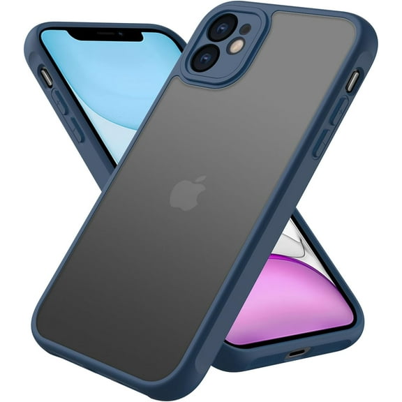 for iPhone 11 Case,Translucent Matte Slim Shockproof Anti-Fingerprint Protective Cover Phone case iPhone 11 Black