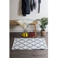 thumbnail image 4 of DII 48x72" Modern Cotton Perfect Lattice Hand-Loomed Rug in Blue, 4 of 10