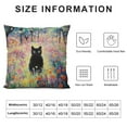 thumbnail image 5 of JEUXUS Aesthetic Decorative Black Cat Plush Pillowcase (Universal 1) White, 5 of 5