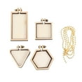thumbnail image 1 of CIMAXIC 5 Pcs Cross Stitch Fixing Frame Embroidery Mini Wood Hoops DIY Wooden Stitch for Crafting Sewing Stitching (Triangle, Hexagonal, Square, Shape Style, Gold Bead Chain),2.17"X1.18"X0.31", 1 of 3