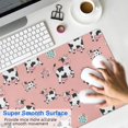 thumbnail image 4 of Long Mouse Pads for Desk,Pink Cow Spotted Pattern Desk Mats on Top Of Desks, Desk Mouse Pad Extra Large with 3mm Non-Slip Base and Stitched Edge for Gaming,Office,Work,Home 31.5"x11.8", 4 of 6