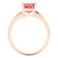 thumbnail image 4 of Clara Pucci 14K Rose Gold 1.5ct Garnet Solitaire Ring for Women, 4 of 8