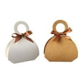 thumbnail image 3 of Cateissary Cajas de regalos de papel Kraft con cinta DIY Galleta Snack Candy Bag Cumpleaños Boda Chocolate Party Favors Bolsas Decoraciones Almacenamiento y organización del hogar Blanco 6*3*4.5 cm, 3 of 6