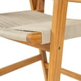 thumbnail image 5 of Christopher Knight Home 25” Wood Outdoor Counter Stool with Beige Rope Seat, Teak Finish, Set of 2, 5 of 12