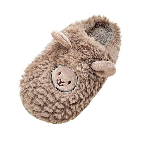 

Men Slippers Men Slippers Autumn And Winter Indoor And Outdoor Fashion Comfortable Cartoon Lamb Flat Warm Non Slip
