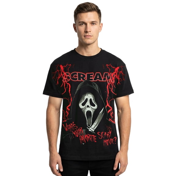 Ghost Face T-Shirt Men's What's Your Favorite Scary Movie Graphic Tee