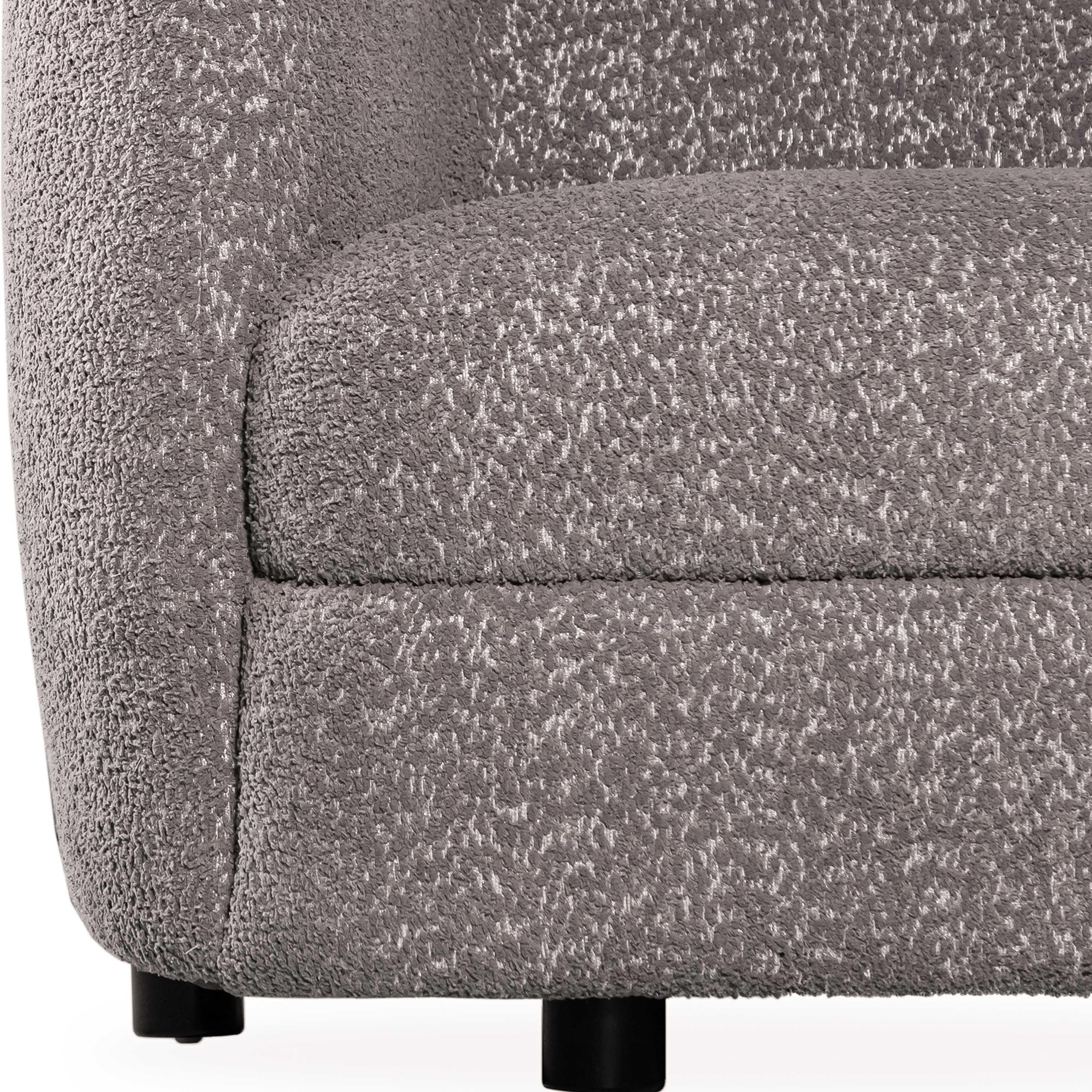 Furniture of America Sonya Tuxedo Style Upholstered Boucle Fabric Charcoal Gray Sofa