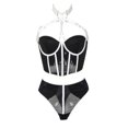 thumbnail image 5 of Lencería Sexy Gibobby para mujer Escote En V profundo Encaje Sexy Vestido transparente, 5 of 5
