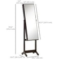 thumbnail image 3 of HOMCOM Jewelry Cabinet Floor Standing, Lockable Jewelry Organizer, 3 of 10