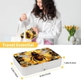 thumbnail image 5 of Honeybee Elegant PU Leather Decorative Box Jewelry Organizer with Removable Compartment - Portable Earring Organizer, 5 of 6