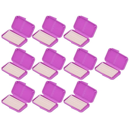 Orthodontic Wax, Temporary Relief Food Grade Wax Meeting Demands Orthodontic Dental Wax with 10pcs Dental Care for Mouth Protection for Brace Wearers(Purple)