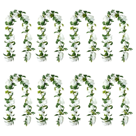 8 Pack: 6ft. Cream Peony Garland by Ashland