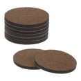 thumbnail image 1 of Deslizadores de muebles, almohadillas de fieltro autoadhesivas redondas, protectores de suelo para patas de muebles de madera dura 2.5" 8 piezas, 1 of 5