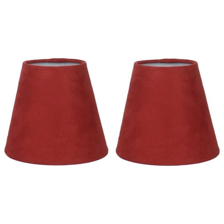Urbanest Red Suede Chandelier Lamp Shade 3x5x4 5 Set Of 2