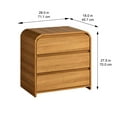 thumbnail image 4 of Better Homes & Gardens Juliet 3 Drawer Nightstand with USB, Light Honey, 4 of 11