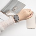 thumbnail image 7 of ELEHOLD Luxury Elegant Slim Leather Bling Women Strap Replacement Band Compatible for Apple iWatch Series SE/9/8/7/6/5/4/3/2/1 Ultra 1/2 42/44/45/49mm,Orange, 7 of 7