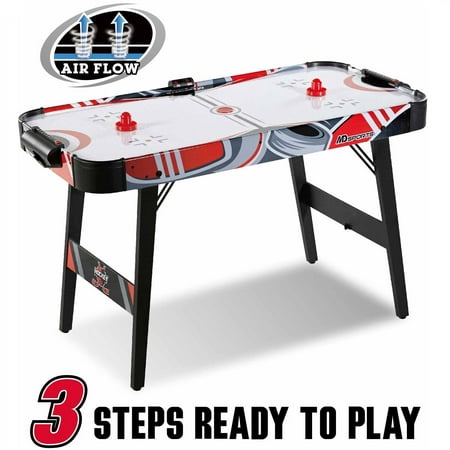 MD Sports Easy Assembly 48 Inch Air Powered Hockey Table, Space-Saving Design, Foldable Legs