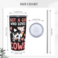 thumbnail image 2 of neluu Just A Girl Who Loves Cow 20oz Travel Tumbler With Lid And Straw, Stainless Steel Tumblers Insulated Coffee Cup Mug Gift For Men Women, 2 of 6