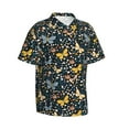 thumbnail image 2 of Fotbe Flowers Butterfly Hawaiian Shirt for Men Unisex Summer Beach Casual Short Sleeve Cotton Linen Button Down Shirts-XX-Large, 2 of 9
