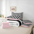 thumbnail image 6 of jejeloiu White Black Stripe 7-Piece Twin Bedding Sets,Modern Geometric Line Bedding Comforter Set,Minimaliat Stripes Desgin Sheet Sets For Girls Boys,Super Cozy Room Decor Reversible, 6 of 8