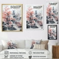 thumbnail image 3 of Designart "Pink Asian Landscape In Minimalism" Asian Art Picture Framed Wall Art Living Room, 3 of 5