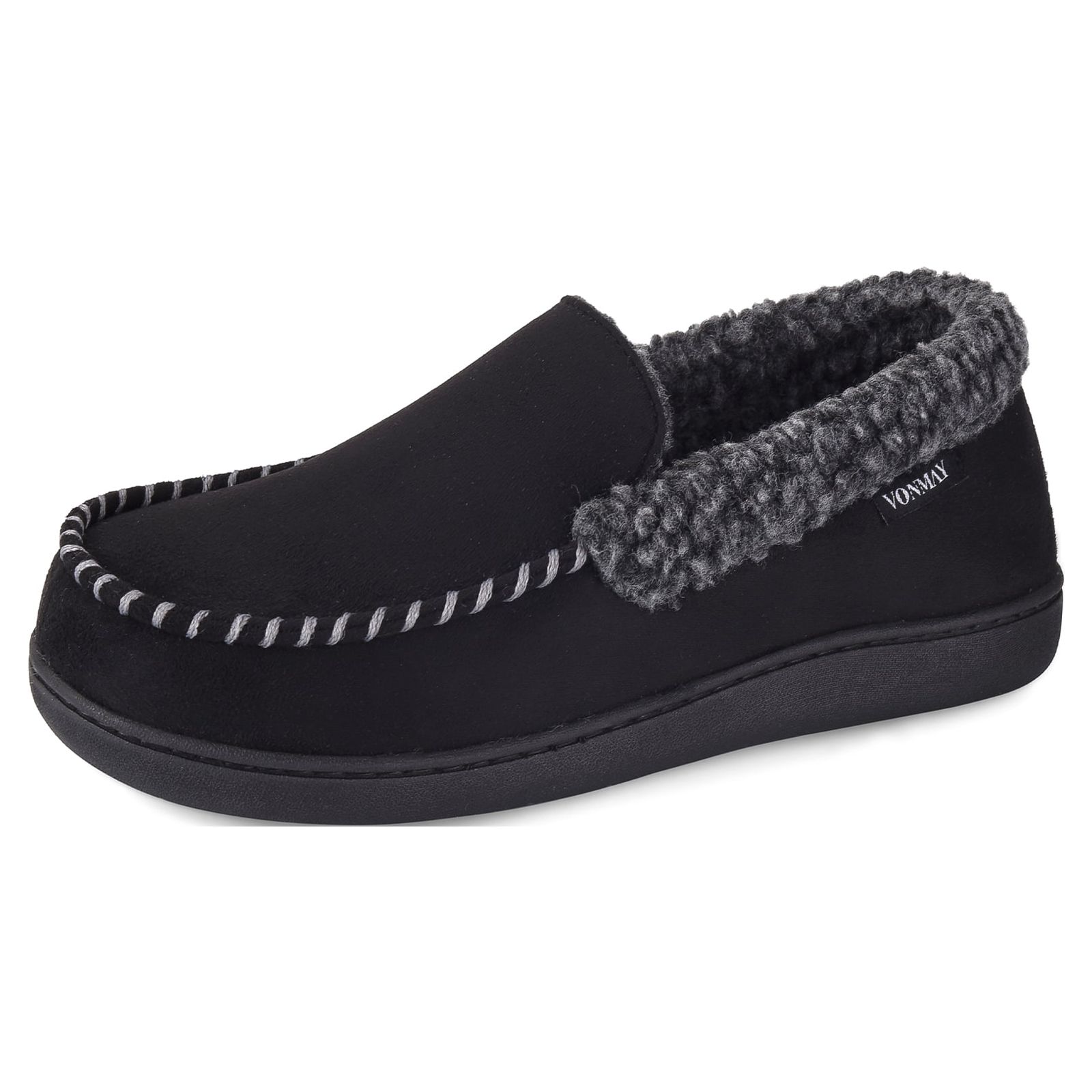 Vonmay Men's Moccasin Slippers with Memory Foam photo 4