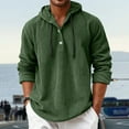 thumbnail image 2 of Valora Men Sweatshirt Men's Hooded Sweatshirt Soft Blend Pullover for Daily Casual Comfort Fit Lightweight Streetwear Wardrobe Green 1 3XL, 2 of 4