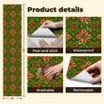 thumbnail image 4 of Peel and Stick Wallpaper Contact Paper Floral Boho Brown Peachpuff Green Retro Flowers Leaves Geometric Self Adhesive and Removable 23.6in x 118in, 4 of 8