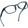 LifeArt Blue Light Blocking Glasses, Anti Eyestrain, Computer Reading Glasses, Gaming Glasses, TV Glasses for Women Men, Anti Glare (Clear Blue, +4.00 Magnification)