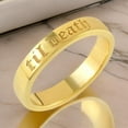 thumbnail image 2 of 5mm Til Death Ring, Til Death Band Ring, Personalized Ring, Mens Ring, gift for men, promise ring,, 2 of 3
