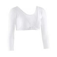 thumbnail image 1 of pitrice Femmes Sexy T-Shirt Transparent Manches Longues Manteau V Cou Haut de Perspective Mesh Femmes Compression Short Chemise L, 1 of 7