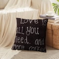 thumbnail image 4 of LALILO Throw Pillow Covers Uk June Love You And More Coffee Cushion Cover 18" x 18", 2292 Pack, 4 of 6