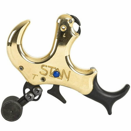 Stan Outdoors OnneX Thumb Heavy Metal L Release Archery Bow Shooting Accessory Gold Finish (8412)