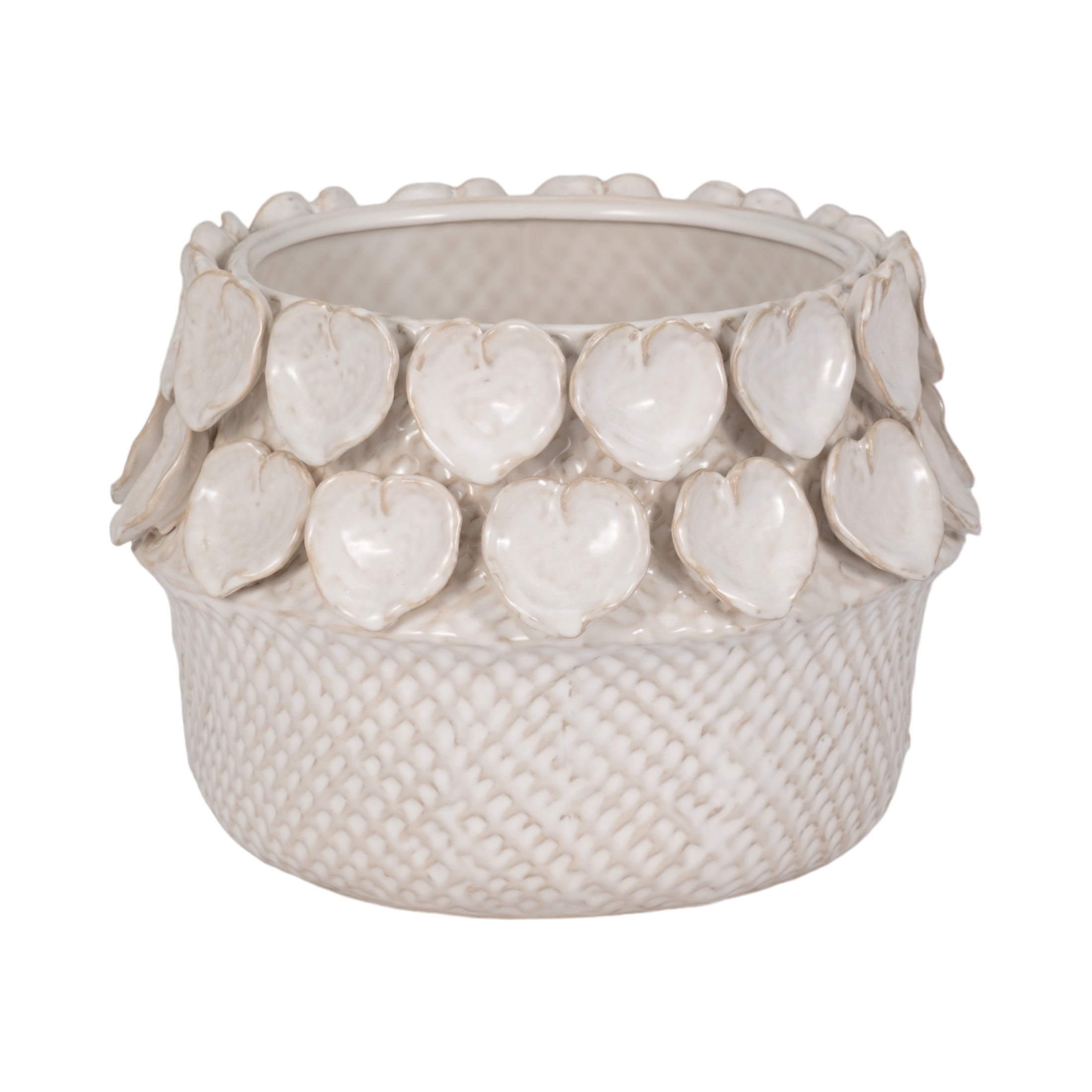 Flower Pots For Home Decor - Elegant Garden Planters And Plant Pots - Stylish Pots For Plants And Planters For Outdoor Plants - Perfect For Indoor Plants or Plant Stand Indoor Accent - 8", Ivory