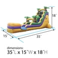 thumbnail image 4 of TentandTable Commercial Inflatable Water Slide, Tropical Yellow Marble with Blower, 18 ft, 4 of 7