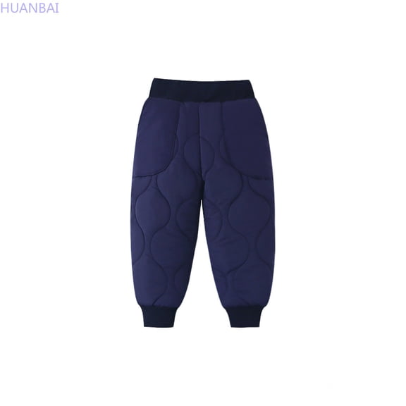 HUANBAI Boys Winter Lined Thermal Pants With Padding For Cold Weather Outdoor Play And Everyday Wear Soft Joggers Pants 18-24 Months