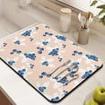 thumbnail image 3 of 2 Pack Washable Rubber Leaves Multicolored Flower Dish Drying Mats for Kitchen Counter Home Large Coffee Bar Pad Accessories and Decor for Utensils Stemware (2pcs 18''x24''+19.5''x12''), 3 of 6