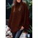 thumbnail image 3 of Suéter PRETTYGARDEN Otoño 2025 Cuello Alto Tejido Grueso Marrón Talle S, 3 of 8