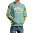 thumbnail image 5 of Tropical Lemon Floral Pattern 3D Print Hoodie Men Women Autumn Thin Pullover Sweatshirt Vintage Streetwear Tops, 5 of 6