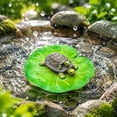 thumbnail image 1 of CQCYD Floating Resin Pond Decor, Lifelike Lotus Leaf Turtle Ornament, Weather-Resistant Courtyard Accent, Decorative Floating Resin Pond Decor for Fish Tank Water Feature and Garden Landscape, 1 of 6