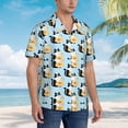 thumbnail image 2 of Lsque FUNNY CAT IS DRINKING WATER pattern Hawaiian Shirt for Men, Unisex Summer Beach Casual Short Sleeve Button Down Shirts-XX-Large, 2 of 9