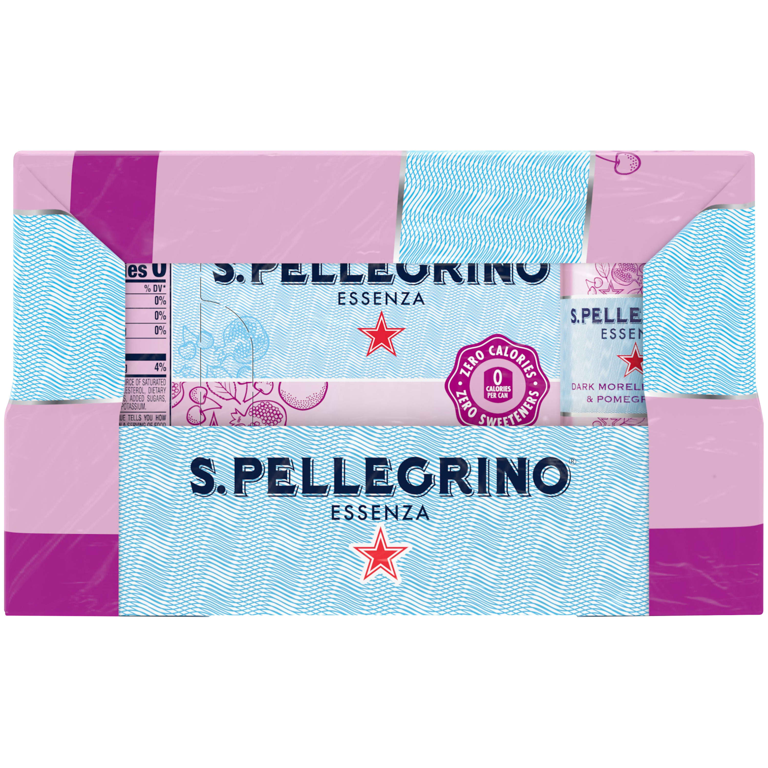 S.Pellegrino Essenza Dark Morello Cherry and Pomegranate Flavored Mineral Water with Natural CO2 Added, 267.6 fl oz - 2