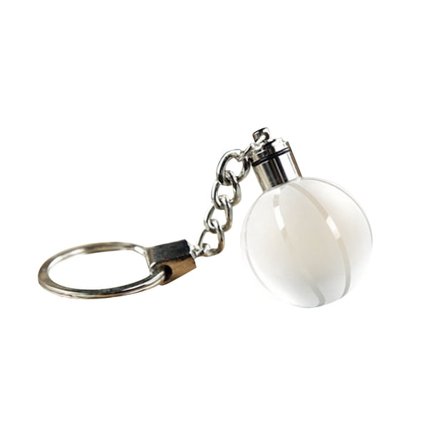 KAKOWELY Llavero LED de cristal 3D con forma de globo de baloncesto, regalo decorativo