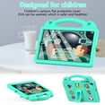 thumbnail image 4 of Kids Case for Samsung Galaxy Tab A 10.1 Inch 2019 (SM-T510/T515),Cute Kids Kawaii Cover 3D Cartoon Handle & Stand Soft Silicone Shockproof Lightweight Rugged Case,Mintgreen, 4 of 8